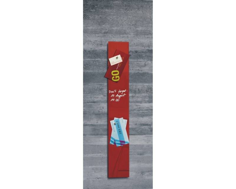 Sigel Wandtafel Glas-Magnetboard artverum 12x78cm rot. von Sigel