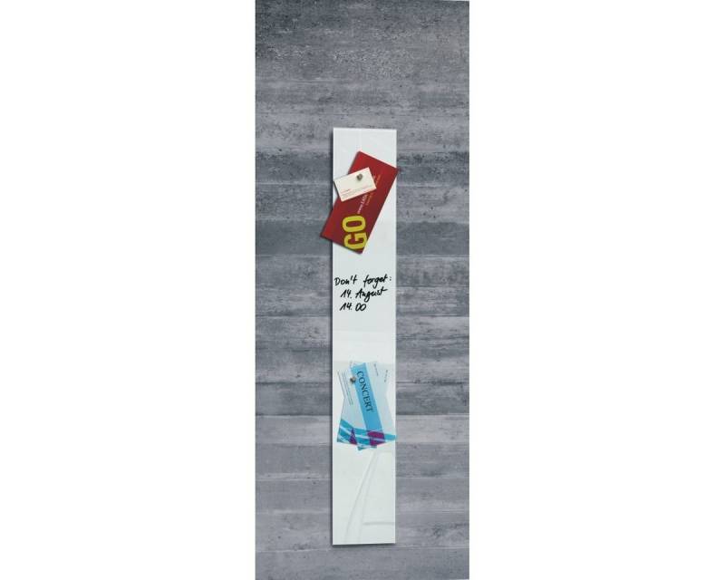 Sigel Wandtafel Glas-Magnetboard artverum 12x78cm weiß von Sigel