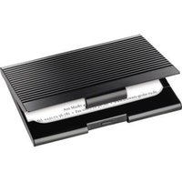 Sigel - Visitenkartenetui matt black 9,5 x 6,2 x 0,7 cm (b x h x t) 20 Karten Metall schwarz von Sigel