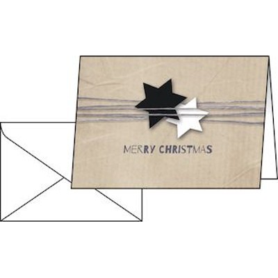 Weihnachts-Karten Christmas Wrapping, A6 (A5), 220g, Pck=25+25 Stück, DS079 von Sigel