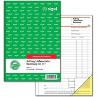 sigel Auftrag/Lieferscheine /Rechnungen Formularbuch SD017 - 2 x 40 Blatt von Sigel