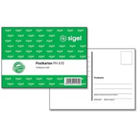sigel Postkarte Formularbuch DIN A6 quer PH610 - 1 x 10 Blatt von Sigel