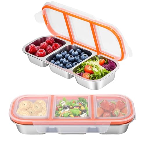 Snackbox Mit Fächern (Silber 3-Fach) von Sightday