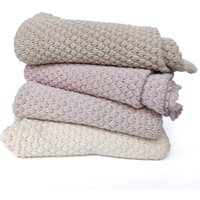 Neutrale Babydecken Gestrickt, Weiche Merinowolle Kariert von SigiKnitStore