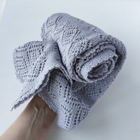 Spitze Babydecke Merino Wolle Gestrickt, Grau Baby Afghanisch Für Den Sommer von SigiKnitStore