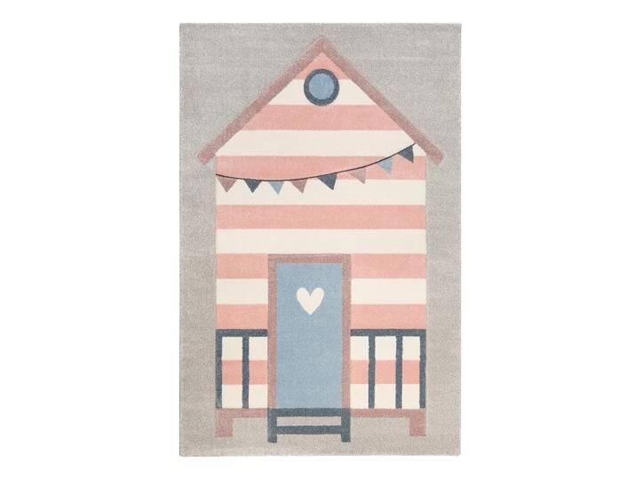 Sigikid KINDERTEPPICH Sea Castle, Rosa, Hellgrau, Strand, rechteckig, 200x290 cmes Vertrauen - OEKO-TEX®, für Fußbodenheizung geeignet, in von Sigikid