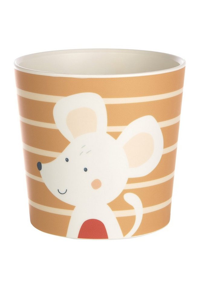 Sigikid Kindergeschirr-Set Kindergeschirr Tasse Maus rPET 4 Freunde" (5-tlg), Material außen: 100% rPET, Material innen: Silikonring im Boden" von Sigikid