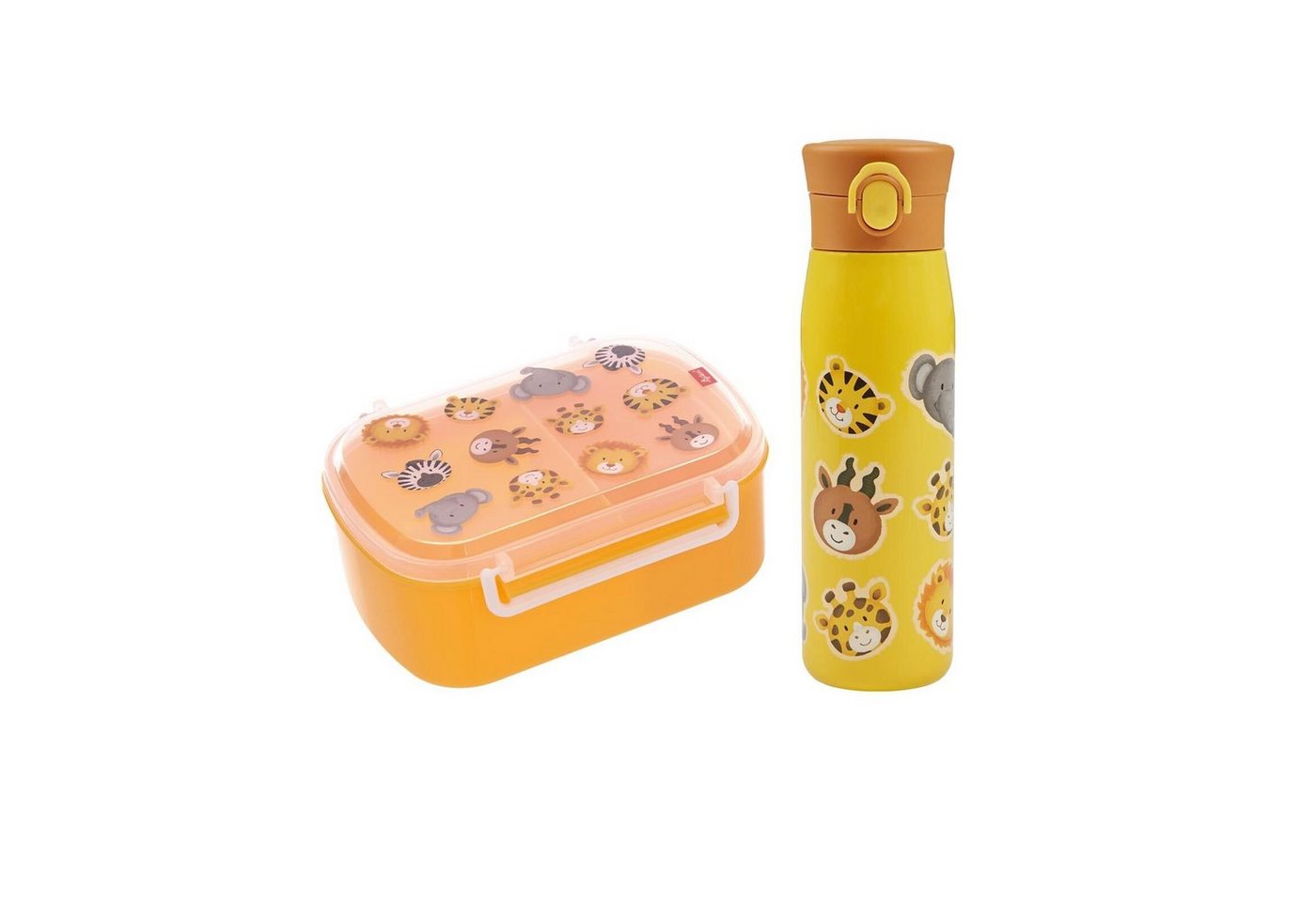 Sigikid Lunchbox Brotdose + Isolierflasche 2er Set, Material-Mix, (2-tlg), Handwäsche wird empfohlen, ideal für den Alltag von Sigikid