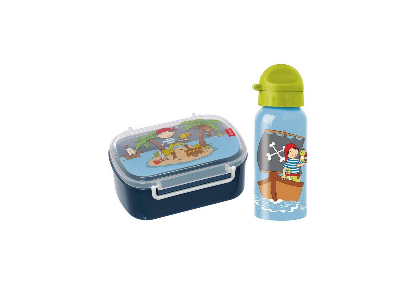 Sigikid Lunchbox Brotdose + Trinkflasche 2er Set, Material-Mix, (2-tlg), Handwäsche wird empfohlen, ideal für den Alltag von Sigikid