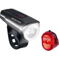 SIGMA SPORT Fahrradbeleuchtung "Beleuchtungsset Aura 60 USB/Nugget II", (Set, 5 tlg., Frontlicht-Rücklicht-USB Kabel-Halterungen) von Sigma Sport
