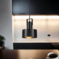 Coole Hängelampe Rif Schwarz mit Zierbügel Coole Hängelampe Rif Schwarz mit Zierbügel von Sigma