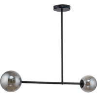 Große Deckenleuchte 2-flammig Glas Grau L:82 cm G9 von Sigma