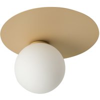 Deckenlampe Gold Metall Glas blendarm G9 B:27 cm klein Deckenlampe Gold Metall Glas blendarm G9 B:27 cm klein von Sigma