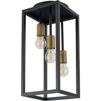 Deckenlampe 3-flammig Schwarz Gold Metall E27 Retro Deckenlampe 3-flammig Schwarz Gold Metall E27 Retro von Sigma