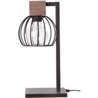 Schwarze Tischleuchte Holz Metall gemütlich 39 cm Retro Schwarze Tischleuchte Holz Metall gemütlich 39 cm Retro von Sigma