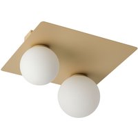 Deckenleuchte Gold Modern Glas Kugel 2-flammig L:33 cm von Sigma