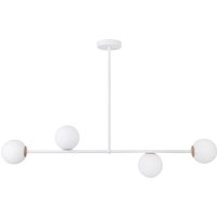 Deckenleuchte Metall Weiß Glas G9 L:68 cm blendarm von Sigma