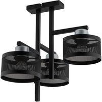 Metall Deckenleuchte Schwarz Silber Vintage L:42 cm Metall Deckenleuchte Schwarz Silber Vintage L:42 cm von Sigma