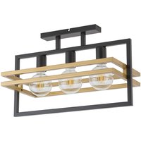 Design Deckenlampe 3-flammig E27 in Gold Schwarz von Sigma
