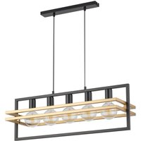 Hängelampe Design Gold Schwarz E27 5-flammig aus Metall Hängelampe Design Gold Schwarz E27 5-flammig aus Metall von Sigma