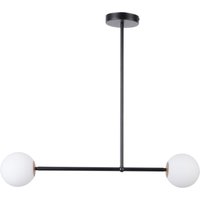 Deckenleuchte Schwarz Metall Glas blendarm 2-flammig Deckenleuchte Schwarz Metall Glas blendarm 2-flammig von Sigma