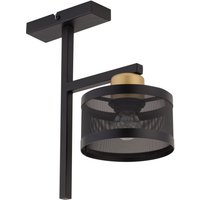 Metall Deckenleuchte Schwarz Gold E27 L:28 cm stilvoll von Sigma