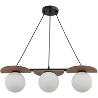 Kugel Pendelleuchte Holz Metall Glas G9 blendarm von Sigma