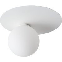 Deckenleuchte Weiß Metall Glas blendarm G9 Ø14 cm rund von Sigma