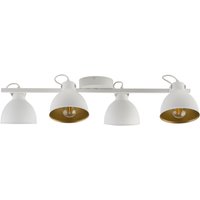 Industrie Deckenstrahler flexibel Weiß Gold 4-flammig Industrie Deckenstrahler flexibel Weiß Gold 4-flammig von Sigma