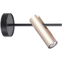 Verstellbarer Wandstrahler Gold Schwarz Metall B:28 cm von Sigma
