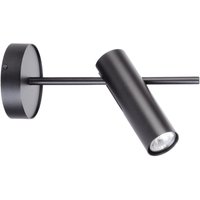 Wandspot Schwarz Metall Zylinder GU10 verstellbar von Sigma