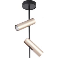 Deckenspot flexibel Metall Schwarz Gold GU10 2-flammig von Sigma