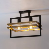 Elegante Deckenleuchte Schwarz Gold E27 40,5 cm lang Elegante Deckenleuchte Schwarz Gold E27 40,5 cm lang von Sigma