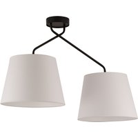 Deckenlampe 2-flammig E27 Schwarz Weiß Design blendarm von Sigma