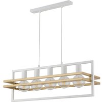 Metall Hängelampe Metall Weiß Gold E27 76 cm groß von Sigma