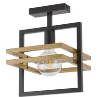 Deckenleuchte Schwarz Gold Metall E27 B:26 cm eckig von Sigma