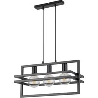 Mehrflammige Pendelleuchte Metall Schwarz L:52 cm Mehrflammige Pendelleuchte Metall Schwarz L:52 cm von Sigma