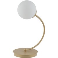 Goldene Nachttischleuchte Metall Glas blendarm 34 cm G9 von Sigma