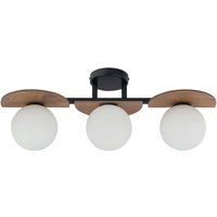 Deckenlampe Kugeln Glas Metall Holz natürlich blendarm von Sigma