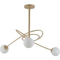 Deckenleuchte 3-flammig Gold Metall Glas G9 gemütlich von Sigma