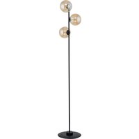 Metall Stehlampe Schwarz Bernstein Glas G9 161 cm groß von Sigma