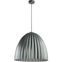 Metall Hängeleuchte Silber geriffelt rund Ø70 cm E27 von Sigma