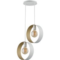 Hängelampe 3-flammig Metall Gold Weiß E27 dekorativ Hängelampe 3-flammig Metall Gold Weiß E27 dekorativ von Sigma
