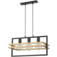 Dekorative Hängelampe Metall Schwarz Gold G9 52 cm lang von Sigma