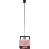 Hängelampe Holz Metall Schwarz eckig B:16 cm klein von Sigma