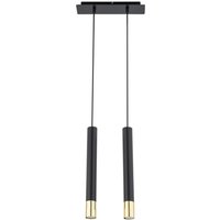 Hängelampe Metall Schwarz Gold Modern 2 Pendel Esszimmer Hängelampe Metall Schwarz Gold Modern 2 Pendel Esszimmer von Sigma
