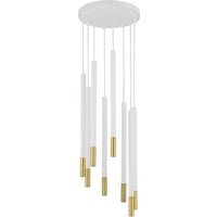 Moderne Hängelampe Gold Weiß Messing G9 Ø30 cm rund Moderne Hängelampe Gold Weiß Messing G9 Ø30 cm rund von Sigma
