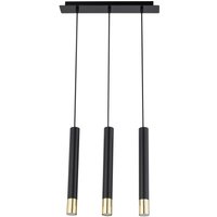 Hängelampe Schwarz Gold Metall Modern 3-flammig von Sigma