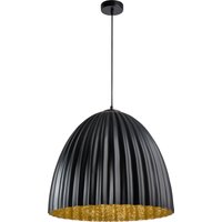 Metall Pendelleuchte Schwarz Gold E27 rund Ø70 cm Loft Metall Pendelleuchte Schwarz Gold E27 rund Ø70 cm Loft von Sigma