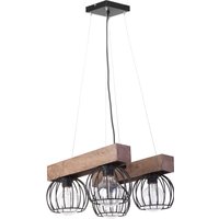 Holz Pendelleuchte Metall Schwarz bis 0,9 m gemütlich von Sigma